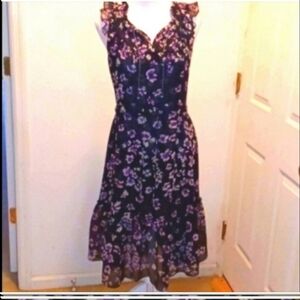 Misa Los Angeles dress floral w/ ruffles Revolve XS